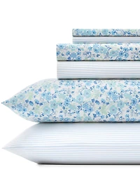 Laura Ashley Jaynie Ticking Stripe 6-Pc. Sheet Set