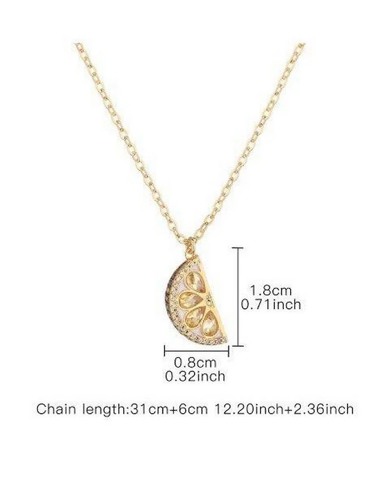 Noir Cubic Zirconia Lemon Necklace