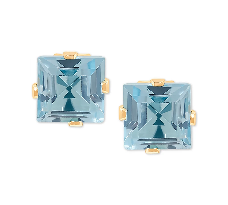 Lab-Grown Emerald Stud Earrings (1 ct. t.w.) 14k Gold