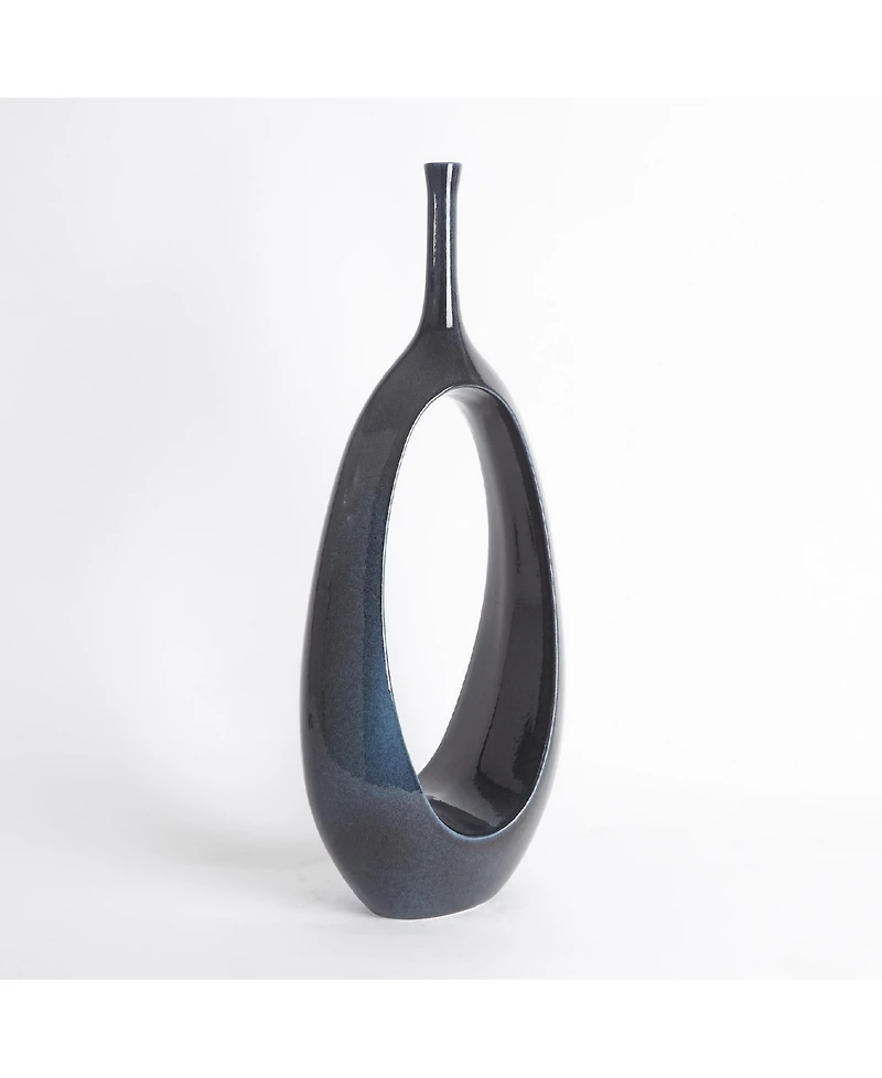 Global Views Open Oval Ring Vase