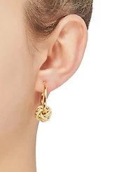 Italian Gold Love Knot Drop Earrings in 14k Gold