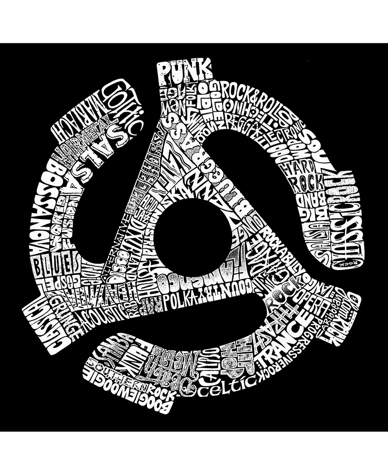 La Pop Art Mens Word T-Shirt - Record Adapter