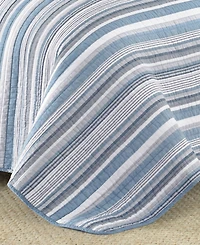 Nautica Jettison Cotton Reversible 3-Pc. Quilt Set, Full/Queen