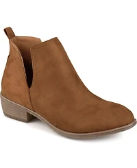 Journee Collection Women's Rimi Notched Ankle Stacked Heel Booties