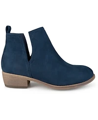 Journee Collection Women's Rimi Notched Ankle Stacked Heel Booties