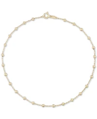 Beaded Ankle Bracelet in 10k Gold
