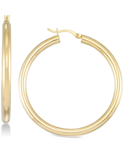 Simone I. Smith Polished Hoop Earrings in 18k Gold over Sterling Silver