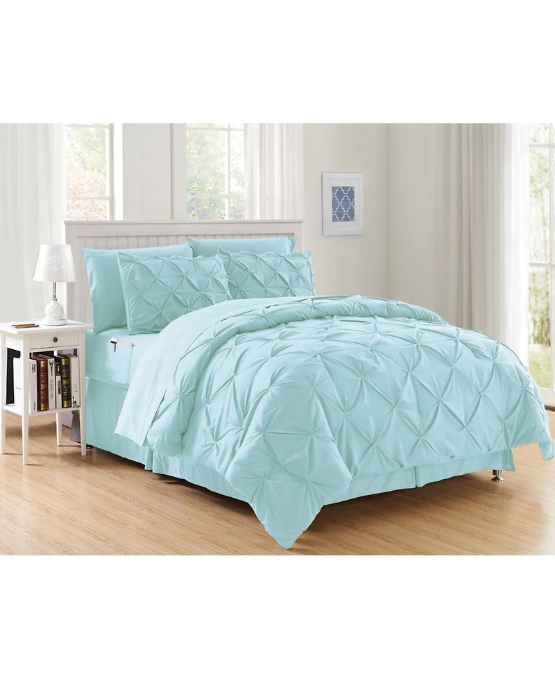 Elegant Comfort Pintuck 8-Pc. Comforter Set, Full/Queen