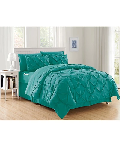 Elegant Comfort Pintuck 8-Pc. Comforter Set, Full/Queen