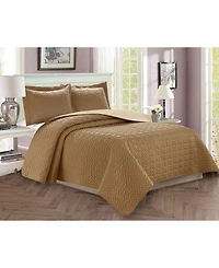 Elegant Comfort Luxury Majestic 3-Pc. Quilted Coverlet Set, Full/Queen