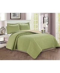 Elegant Comfort Luxury Majestic 3-Pc. Quilted Coverlet Set, Full/Queen