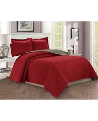 Elegant Comfort Luxury Majestic 3-Pc. Quilted Coverlet Set