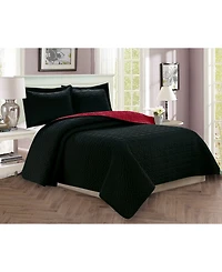 Elegant Comfort Luxury Majestic 3-Pc. Quilted Coverlet Set, Full/Queen
