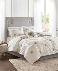 Madison Park Malia Embroidered Cotton Reversible Duvet Cover Sets