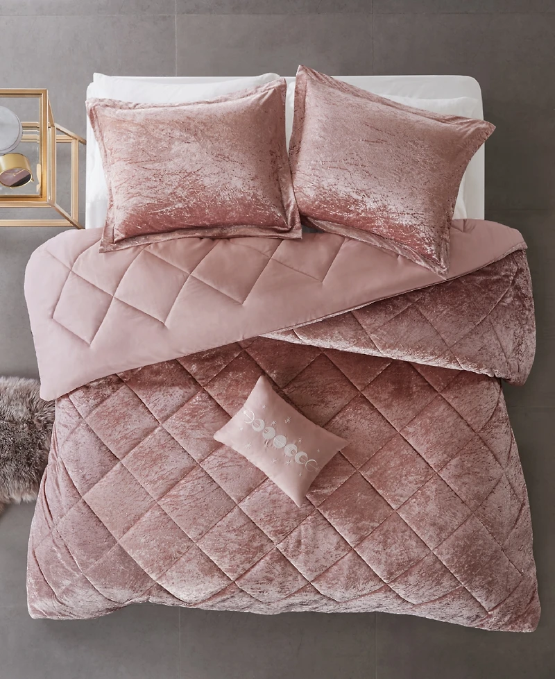 Intelligent Design Felicia Velvet 4-Pc. Comforter Set, Full/Queen