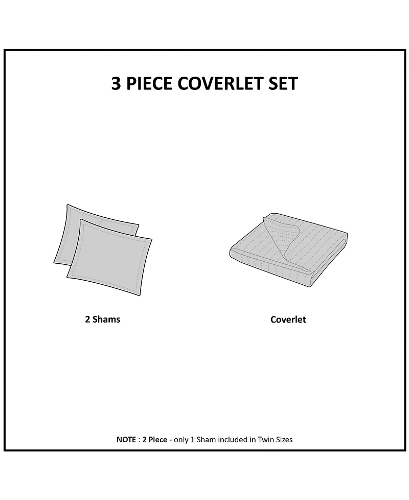 Madison Park Timber Reversible 3-Pc. Quilt Set, Full/Queen