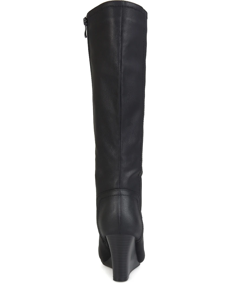 Journee Collection Women's Langly Knee High Wedge Boots
