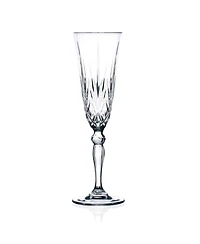 Lorren Home Trends Melodia Collection Crystal Champagne Flutes, Set of 6