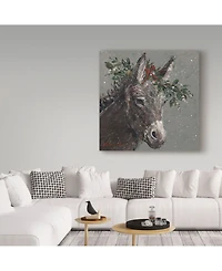Mary Miller Veazie 'Mary Beth The Christmas Donkey' Canvas Art - 35" x 35"