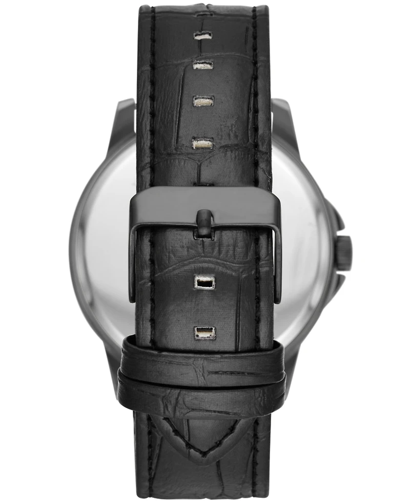 Folio Mens Black Strap Automatic Watch 44mm