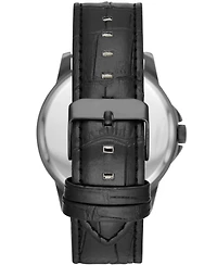 Folio Mens Black Strap Automatic Watch 44mm