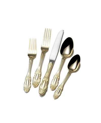 Wallace Duchess Gold 65 Piece Flatware Set