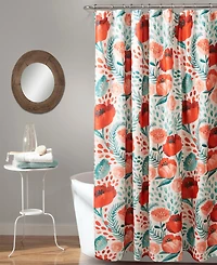 Lush Decor Poppy Garden Shower Curtain, 72" x