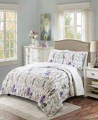 Lush Decor Adalia Reversible 3-Piece Quilt Set, Full/Queen