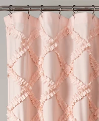 Lush Decor Ruffle Diamond Shower Curtain, 72" x