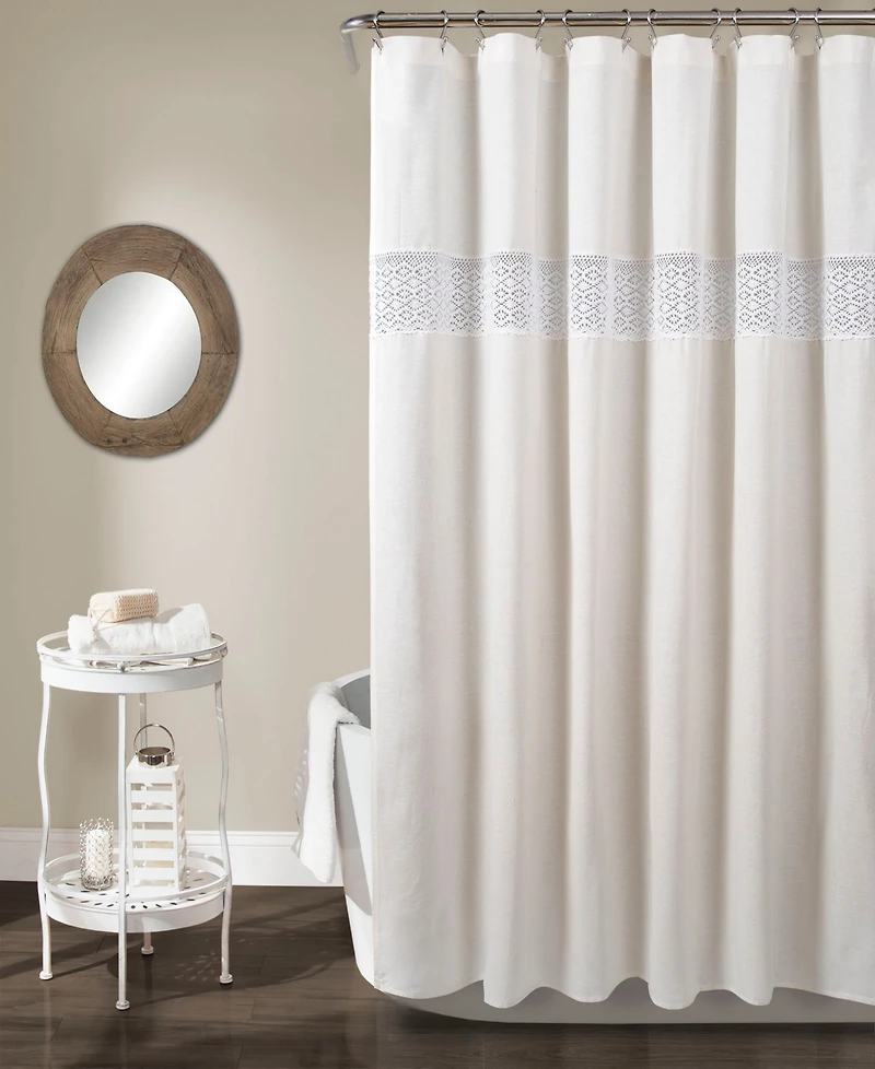 Lush Decor Dana Lace Shower Curtain, 72" x
