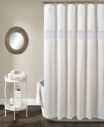 Lush Decor Dana Lace Shower Curtain, 72" x