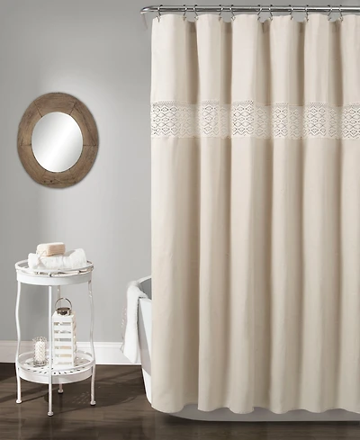 Lush Decor Dana Lace Shower Curtain, 72" x