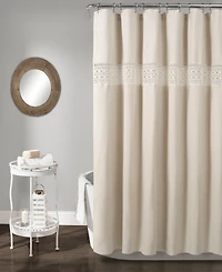 Lush Decor Dana Lace Shower Curtain, 72" x