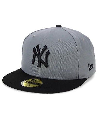 New Era York Yankees Basic Gray Black 59FIFTY Fitted Cap