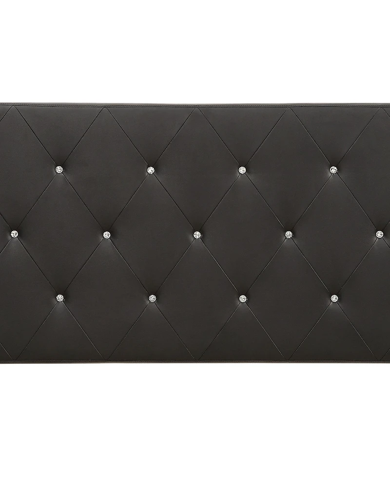 Ac Pacific Contemporary Crystal Diamond Tufted Queen Headboard