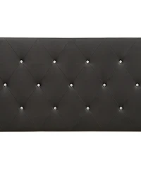 Ac Pacific Contemporary Crystal Diamond Tufted Queen Headboard