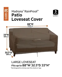 Classic Accessories Large Sofa Loveseat Cover, Dark Cocoa