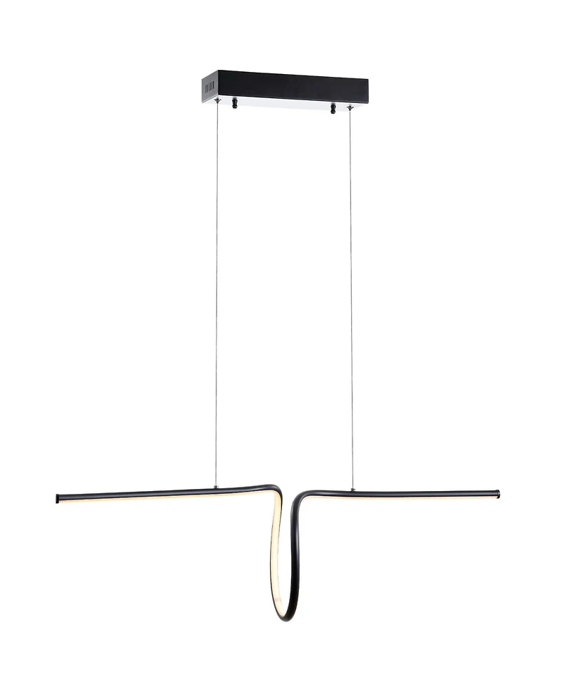 Jonathan Y Ali 34.5" Dimmable Adjustable Integrated Led Metal Linear Pendant
