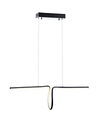 Jonathan Y Ali 34.5" Dimmable Adjustable Integrated Led Metal Linear Pendant