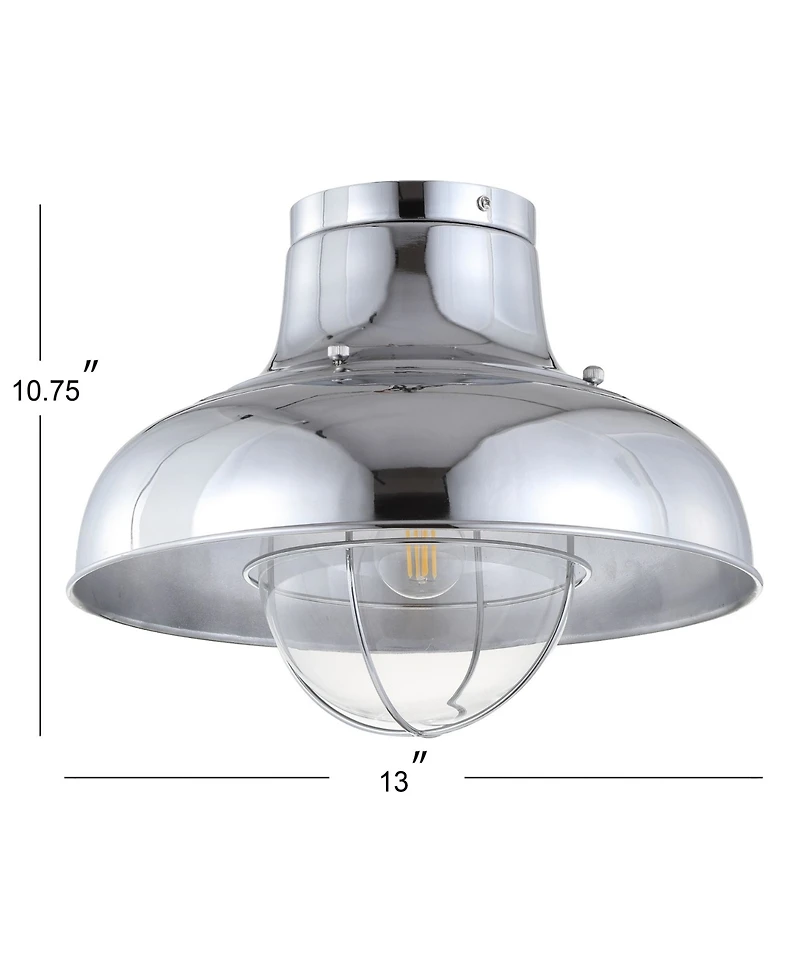 Jonathan Y Cameron 13" Metal Led Semi-Flush Mount