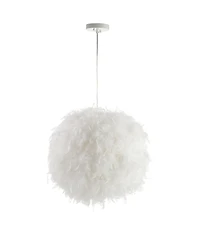 Jonathan Y Stork 19" Feather Metal Adjustable Led Pendant