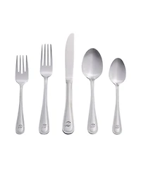 Riverridge Beaded 46 Piece Monogrammed Flatware Set - D, Service for 8