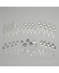 Riverridge Beaded 46 Piece Monogrammed Flatware Set - G, Service for 8