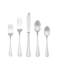 Riverridge Marina 46 Piece Monogrammed Flatware Set - Q, Service for 8