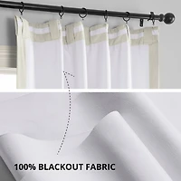 Half Price Drapes Porcelain White Signature Velvet Blackout Curtain