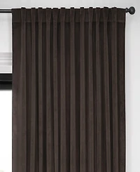 Half Price Drapes Java Signature Extra Wide Velvet Blackout Curtain