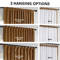 Half Price Drapes Amber Gold Signature Extra Wide Velvet Blackout Curtain