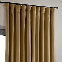 Half Price Drapes Amber Gold Signature Extra Wide Velvet Blackout Curtain