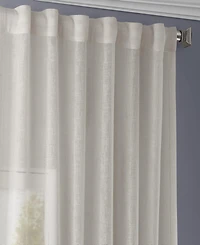 Half Price Drapes Gardenia Textured Faux Linen Sheer Curtain