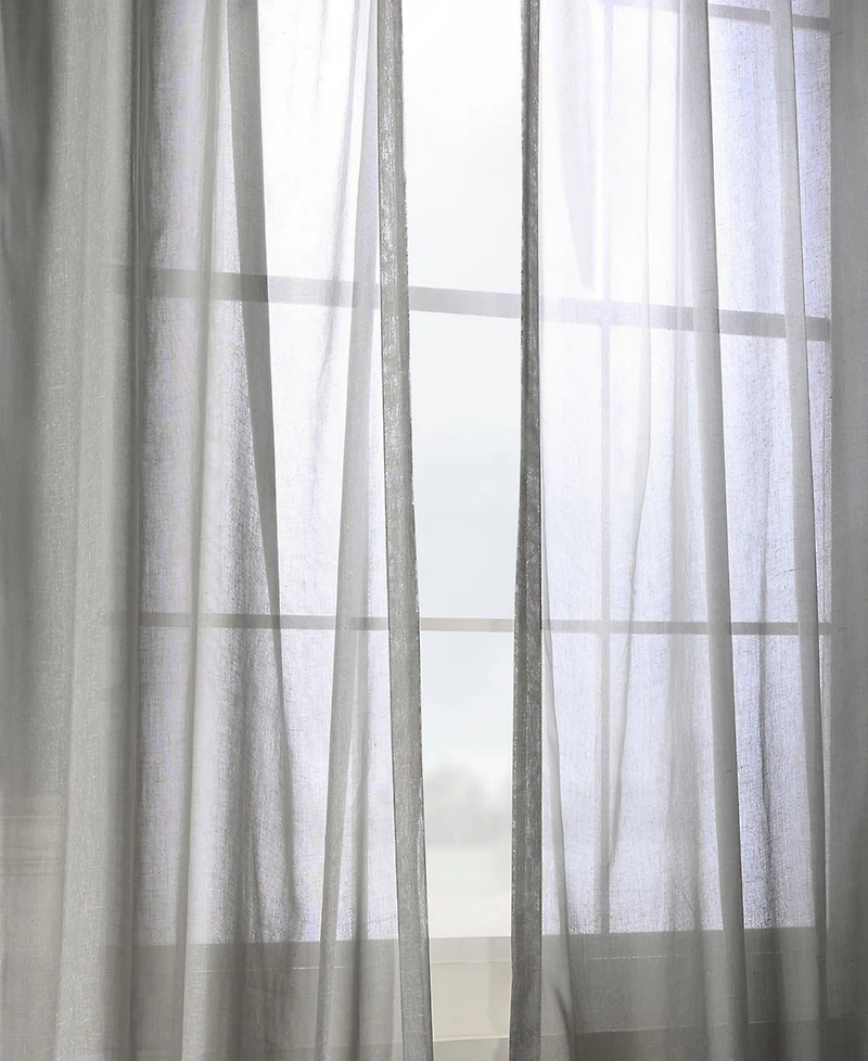 Half Price Drapes Textured Faux Linen Sheer Curtain